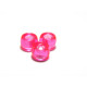 6 mm (0.24 inch) Small Plastic Pony Beads - 2.5 mm Hole - Acrylic Spacer Beads - Mixed Col. Silver Lined (100 Pc.)