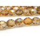8 mm Round Faceted Fire-polished Czech Glass Beads (25 pc.) - Crystal Celsian AB