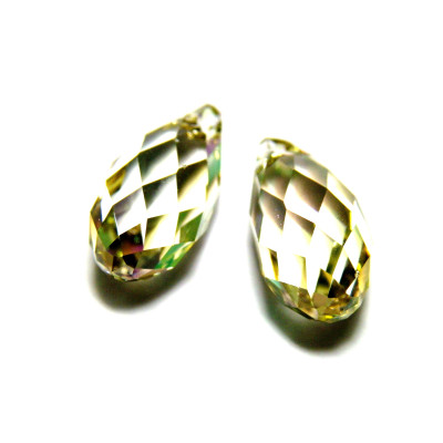 13 x 6.5 mm Swarovski® 6010 Drops - Swarovski® Pendants - Genuine Austrian Crystal - Crystal Luminous Green (2 Pc.)