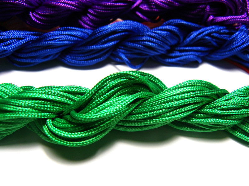 1x 28m Dickes Makramee Nylongarn 2mm GRÜN