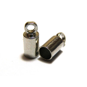 3.5 mm Brass Cord Ends - Platinum plated (20 pc.) 3.5 mm Brass Cord Ends - Platinum plated (20 pc.)