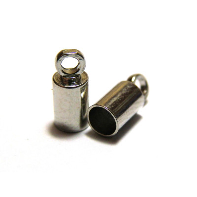 20 Stk. Endkappen 3.5mm aus Messing - Platinumfarben