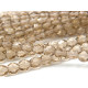 4 mm Round Faceted Fire-polished Czech Glass Beads - Light Smoky Topaz