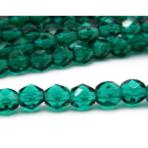 4 mm Round Faceted Fire-polished Czech Glass Beads...