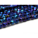 4 mm Round Faceted Fire-polished Czech Glass Beads (50 pc.) - Blue Iris