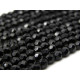 50 Stk. Tschechische feuerpolierte Glasschliffperlen 4 mm - Jet (Schwarz)