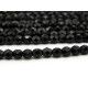 50 Stk. Tschechische feuerpolierte Glasschliffperlen 4 mm - Jet (Schwarz)