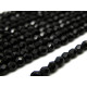50 Stk. Tschechische feuerpolierte Glasschliffperlen 4 mm - Jet (Schwarz)