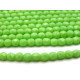 4 mm Round Faceted Fire-polished Czech Glass Beads (50 pc.) - Opaque Honeydew