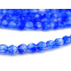 4 mm Round Faceted Fire-polished Czech Glass Beads -  Surf Up Blue/Crystal (50 pc.)