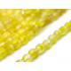 Kleine runde feuerpolierte Perlen - 4 mm - Banana Pudding Crystal/Gelb - 50 Stück