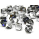 6 mm Czech MC Faceted Glass Bicone Beads - Silver-Blue-Purple