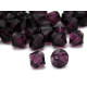 Tschechische Kristalldoppelkegel Perlen 6 mm - Amethyst