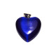 Large Cats Eye Glass Heart Pendant 20 mm