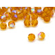 4 mm Czech MC Round Faceted Crystal Beads - Smoky Topaz AB (20 pc.)