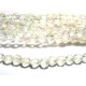 6 mm Flat Frosted Glass Beads, Flat Rondelle Beads - Crystal AB