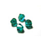 6 mm Czech MC Faceted Glass Bicone Beads - Indicolite Blue AB