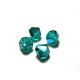 6 mm Czech MC Faceted Glass Bicone Beads - Indicolite Blue AB