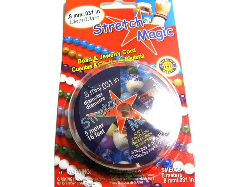 0.8 mm (.032 inch) Stretch Magic Elastic Jewelry Cord - 5 m (16.4 ft.) - CLEAR