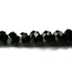 Facettierte Glas Briolette Perlen, Glasrondelle 8mm - Schwarz