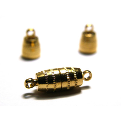 11 x 6 mm Magnetic Clasp for Jewellery - Polished Brass (2 Pc.)