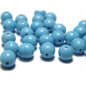 6 mm Traditional Round Czech Pressed Glass Beads -...