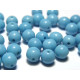 6 mm Traditional Round Czech Pressed Glass Beads - Chalk Blue