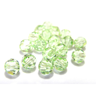 6 mm Swarovski® 5000 Faceted Round Beads - Genuine Austrian Crystal - Chrysolite (10 pc.)