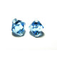 6 mm Rare Swarovski® Crystal 6301 Bicone Pendant With Lateral Holes - Aquamarine - 2 Pc.