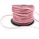 1 mm rundes Echtlederband, Rundlederband, Lederschnur, Lederkordel - Pink Metallic - 1 m