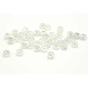 4 mm Small Faceted Flat Round Glass (Briolette) Be...