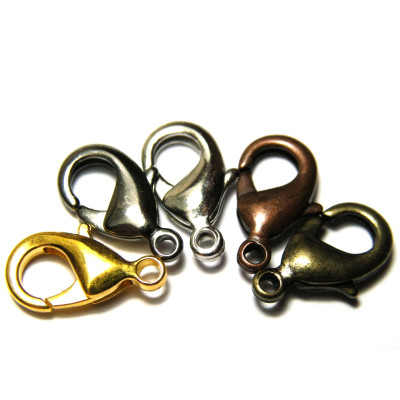 15 mm Large Lightweight Brass Trigger Clasps/Lobster Clasps - Colour Choice (20 pc.)