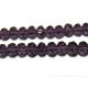 6 mm Faceted Flat Round Glass Beads (Rondelle Beads) - Purple