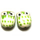 17 mm Large Hand painted Ceramic Owl Beads - Mixed Colours or Colour Pairs