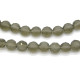 Flache gefrostete Glas Briolette-Glasperlen, flache facettierte Rondelle 8 mm - Grau