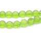 Flache gefrostete Glas Briolette-Glasperlen, flache facettierte Rondelle 8 mm - Grün