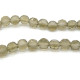 6 mm Flat Frosted Glass Beads, Faceted Flat Rondelle Beads - Grey