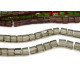 4 mm Small Glass Cube Beads - Cubic Glass Beads - Grey - 1 Strand with approx. 75 beads