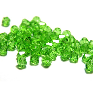 4 mm Czech MC Small Faceted Glass Bicone Beads - P...