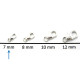 7 mm Sterlingsilber Mini-Karabiner Verschluss mit öffenem Ring (2 od. 10 Stk.)