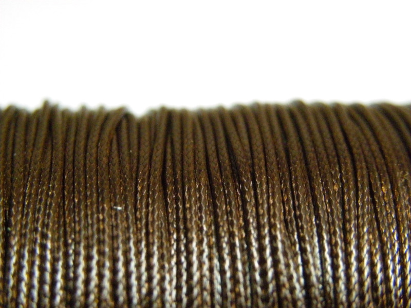 0.5 mm - 24 GA - Thin Korean Waxed Cord - 5 m (16.4 ft) - Saddle Brown Jewelry Cord (1 bundle)