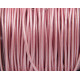 1 mm rundes Echtlederband, Rundlederband, Lederschnur, Lederkordel - Pink Metallic - 1 m