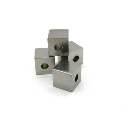 8x8 mm (0.3 inch) Cube Beads, Solid Stainless Steel Beads - Silver - 10 pcs 8x8 mm (0.3 inch) Cube Beads, Solid Stainless Steel Beads - Silver - 10 pcs