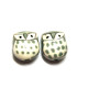 17 mm Large Hand painted Ceramic Owl Beads - Mixed Colours or Colour Pairs