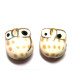 17 mm Large Hand painted Ceramic Owl Beads - Mixed Colours or Colour Pairs