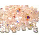 4 mm Czech MC Small Faceted Glass Bicone Beads - Rosaline Pink AB