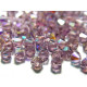 4 mm Czech MC Small Faceted Glass Bicone Beads - Light Amethyst Purple AB