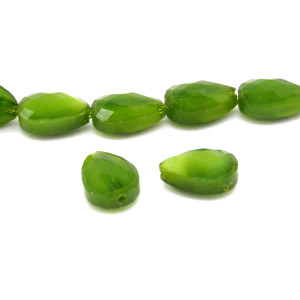 13.5 mm Large Hand-Made Faceted Drop Shaped Glass ...