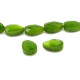 Große facettierte tropfenförmige Glasperlen, Tropfenperlen - 13,5 mm - Grün - 12 Stück