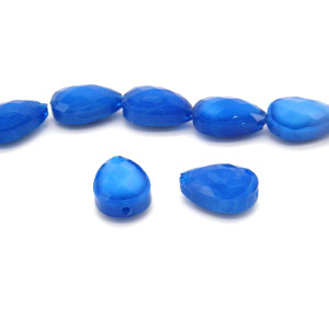 13.5 mm Large Hand-Made Faceted Drop Shaped Glass ...